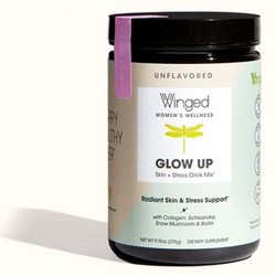 Winged Unflavored Glow Up Collagen and Stress Powder review